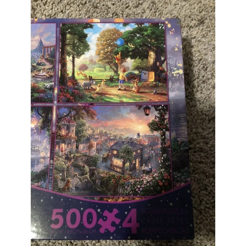 Disney - Thomas Kinkade Jigsaw puzzles 4 in 1 Multipack (4) 500 pc puzzles New